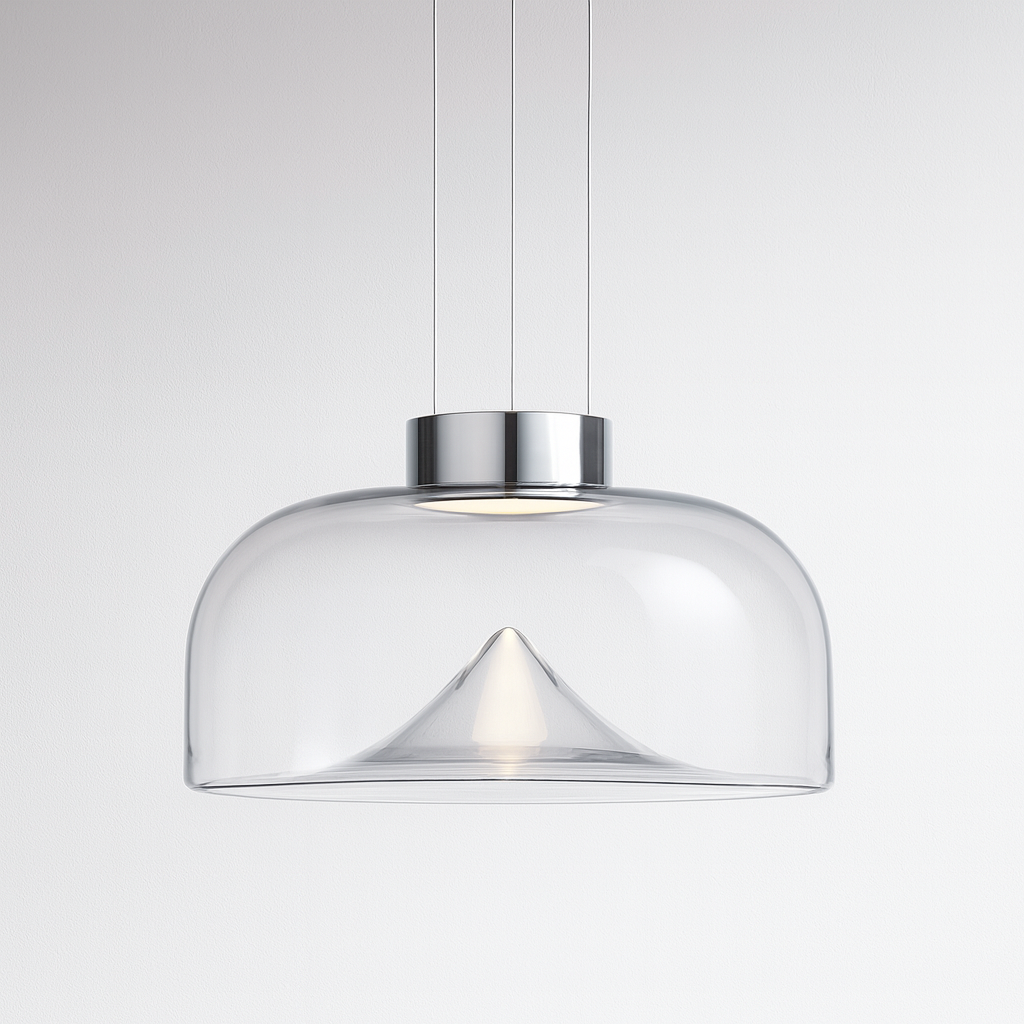 Luminária Pendente Moderna Minimalista LED Vidro Metal Icer