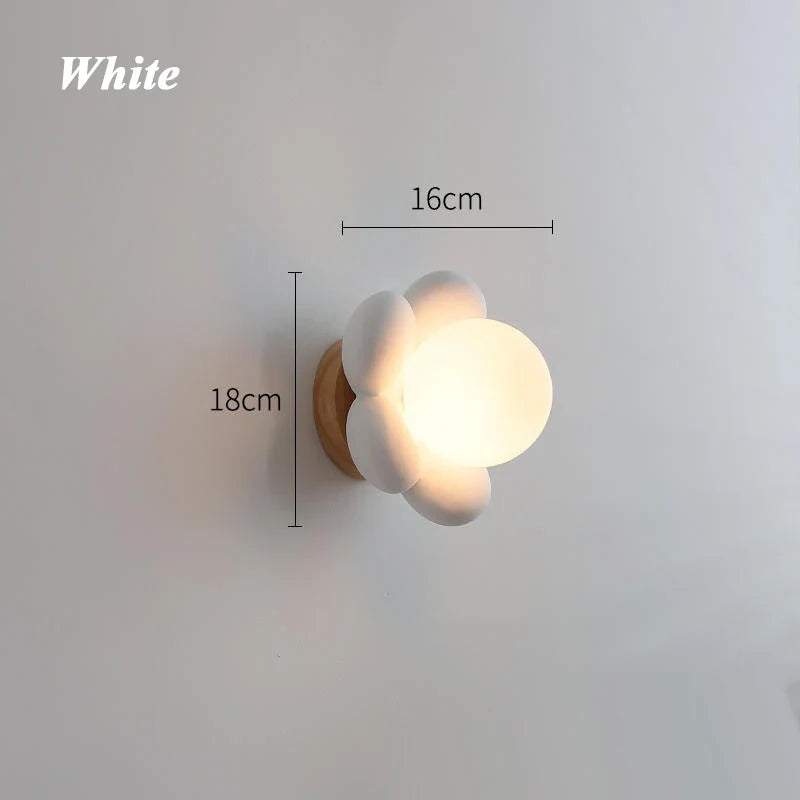 Quarto do miúdo conduziu a lâmpada de parede moderna resina corpo flor estilo quarto sala estar restaurante decoração iluminação teto casa luzes parede