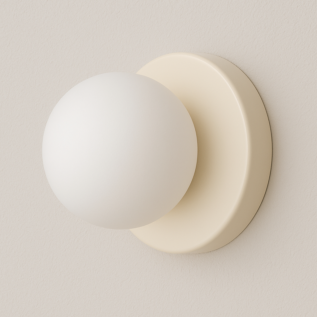 Iluminação Decorativa Suave para Paredes com Globo de Vidro Fosco