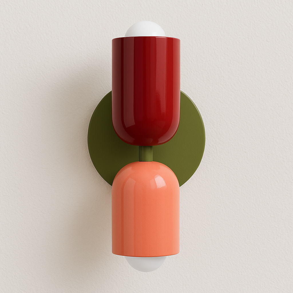 Arandela bidirecional para ponto focal decorativo de parede com soquete E27