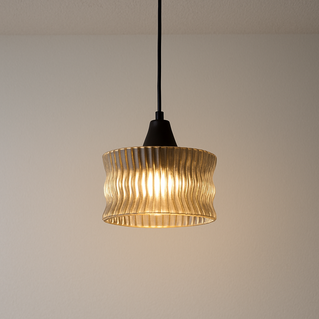 Luminária Pendente Moderna Minimalista Vidro Metal Myrina