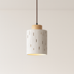 Luminária Pendente Moderna Minimalista Cimento Madeira Kukes