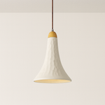 Luminária Pendente Moderna Minimalista Cerâmica Madeira Memali