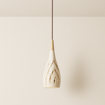 Luminária Pendente Moderna Minimalista Cimento Madeira Bulqize