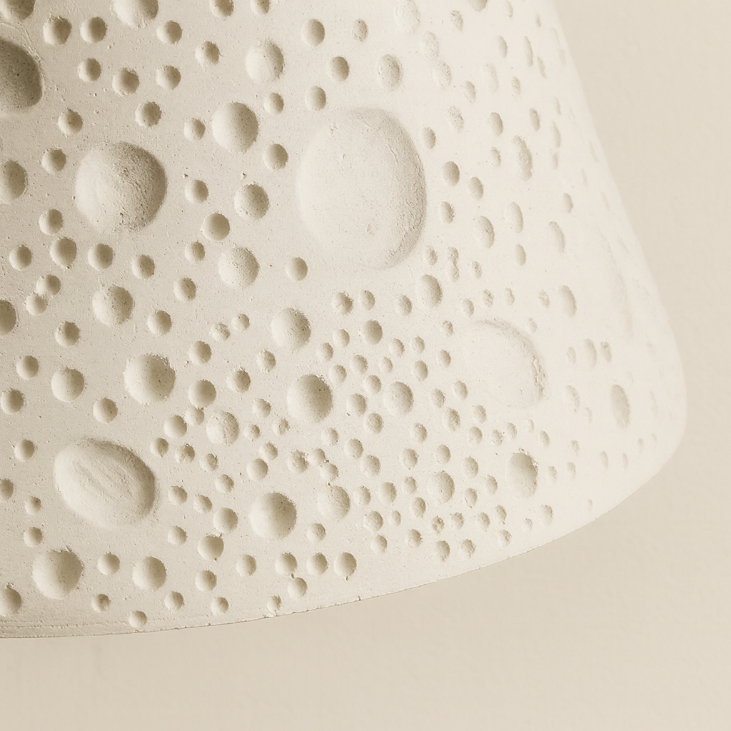 Luminária Pendente Moderna Minimalista Travertino Madeira Lush