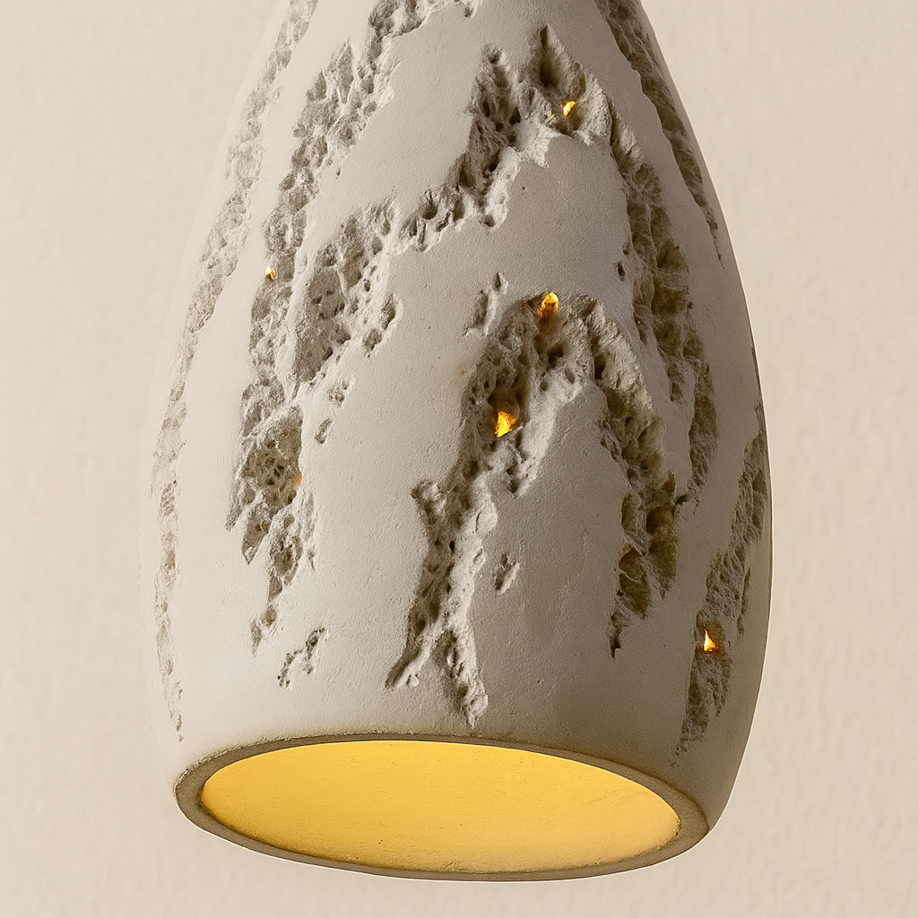 Luminária Pendente Moderna Minimalista Cimento Madeira Bulqize