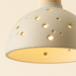 Luminária Pendente Moderna Minimalista Cerâmica Madeira Libraz