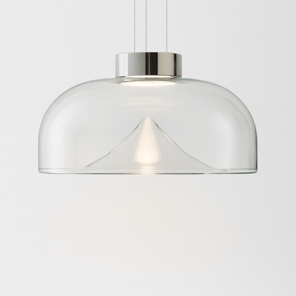 Luminária Pendente Moderna Minimalista LED Vidro Metal Icer