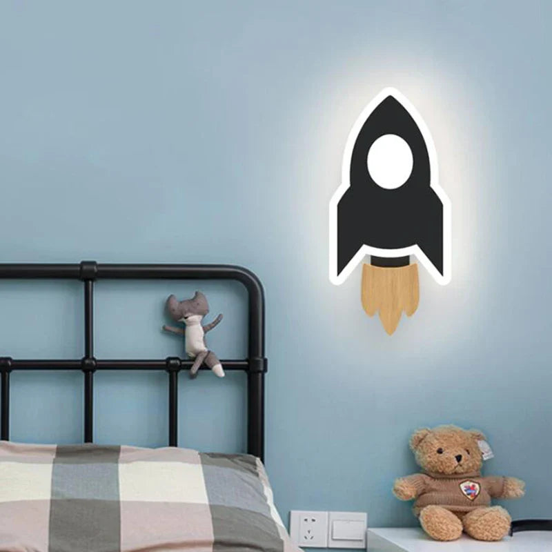 Luminária de parede led de desenho animado, moderna, criativa, lua, estrela, luz de parede, interior, bebê, quarto infantil, decoração de cabeceira, presente para crianças