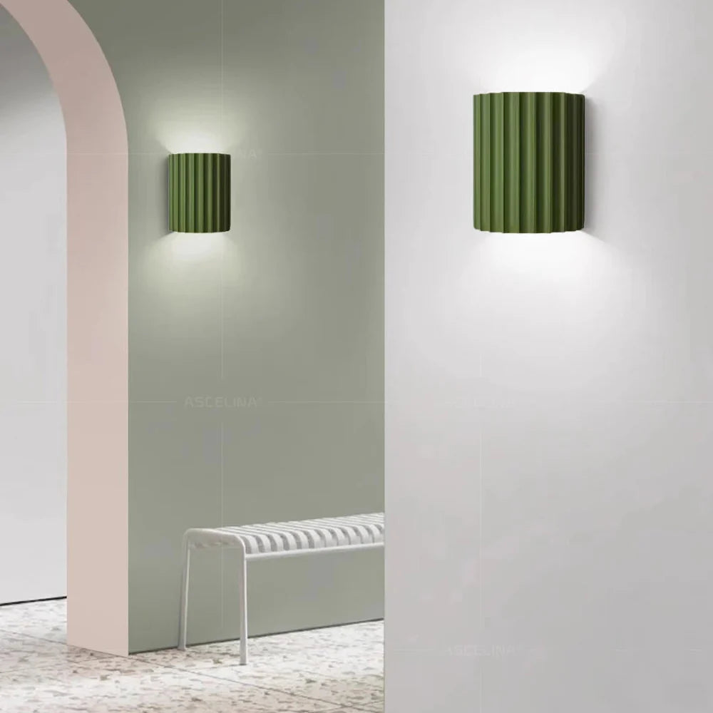 Macaron conduziu a lâmpada de parede resina decoração para casa luminárias luz parede luxo decoração para casa arandela para sala estar cabeceira corredor lâmpada