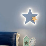 Luminária de parede led de desenho animado, moderna, criativa, lua, estrela, luz de parede, interior, bebê, quarto infantil, decoração de cabeceira, presente para crianças