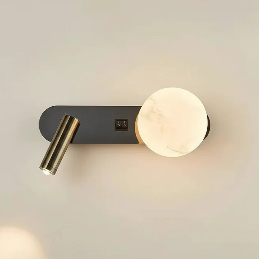 Lâmpada de parede moderna nórdica, preto e branco, minimalista, sala de estar, sofá fundo, luz decorativa, quarto luxuoso, cabeceira