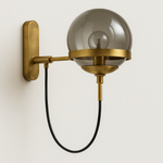 Luminária de Parede para Ponto Focal Decorativo com Globo de Vidro Fosco