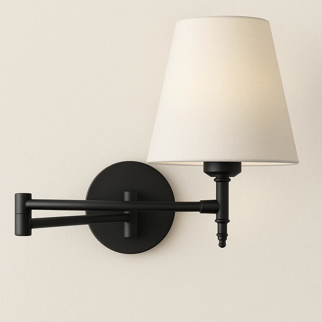 Luminária Arandela Moderna Minimalista Articulada Tecido