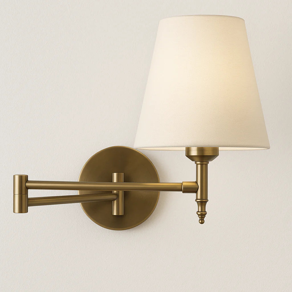 Luminária Arandela Moderna Minimalista Articulada Tecido