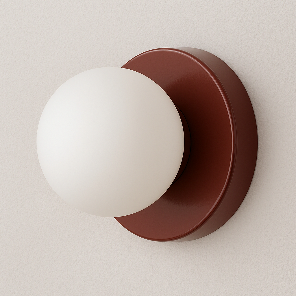 Iluminação Decorativa Suave para Paredes com Globo de Vidro Fosco