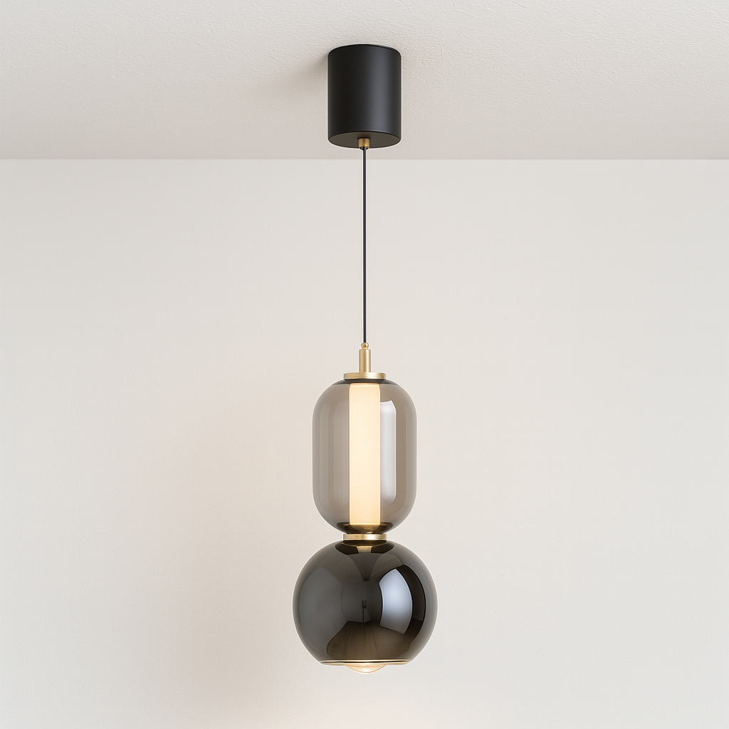 Iluminação Decorativa Pendente para Salas e Mesas com LED Difuso em Vidro