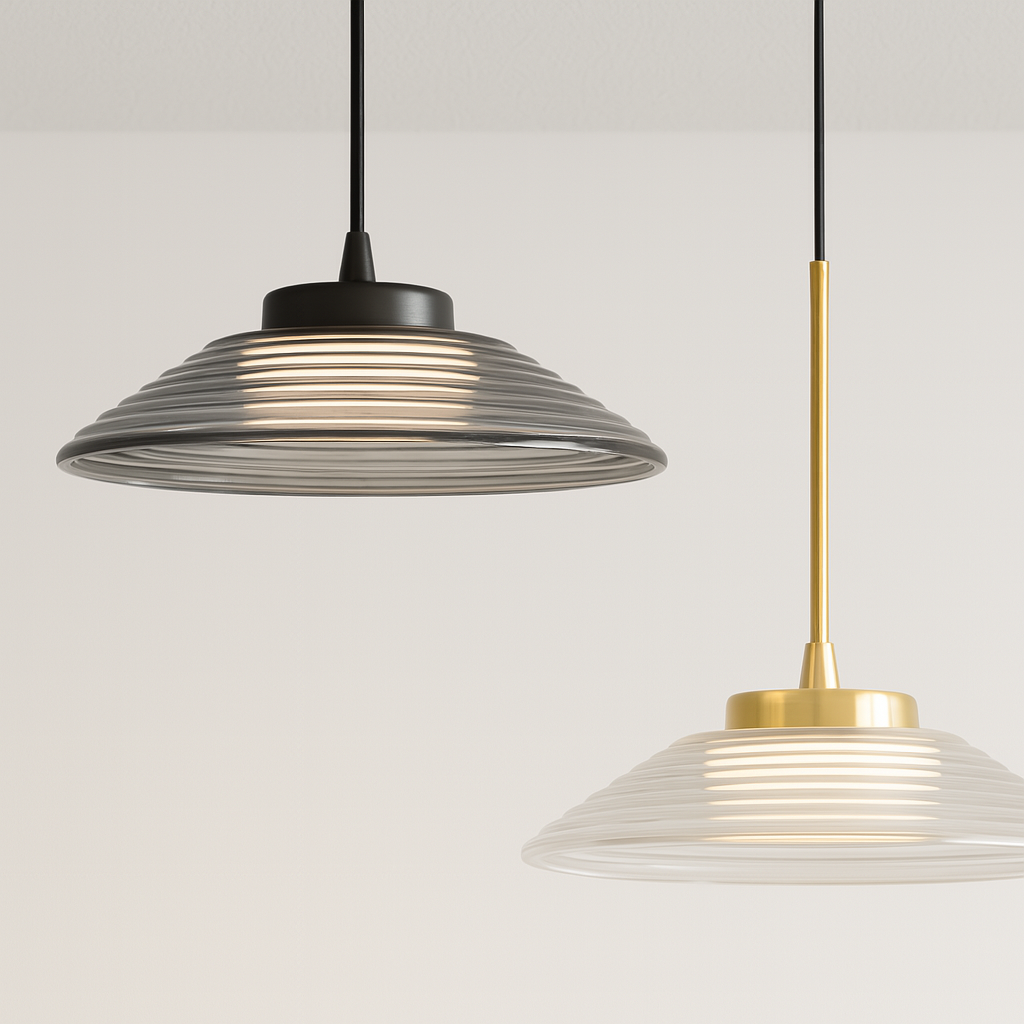 Iluminação Decorativa Suspensa para Salas e Bancadas com Vidro Translúcido