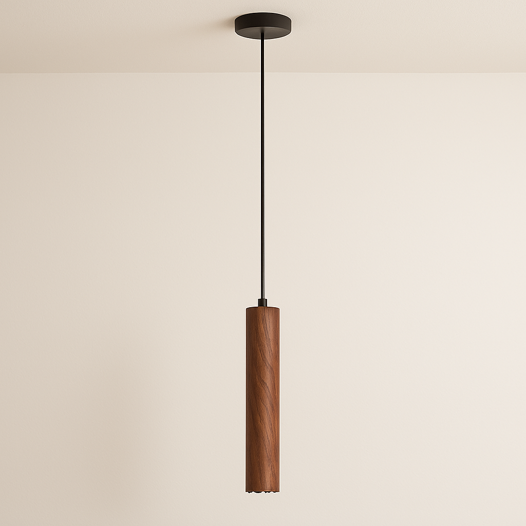 Iluminação Decorativa Pendente para Salas e Mesas em Madeira Natural