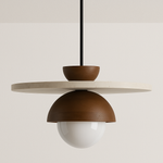 Iluminação Decorativa Pendente para Salas e Mesas em Mármore e Madeira