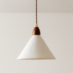 Iluminação Decorativa Pendente para Salas e Mesas com Papel e Madeira